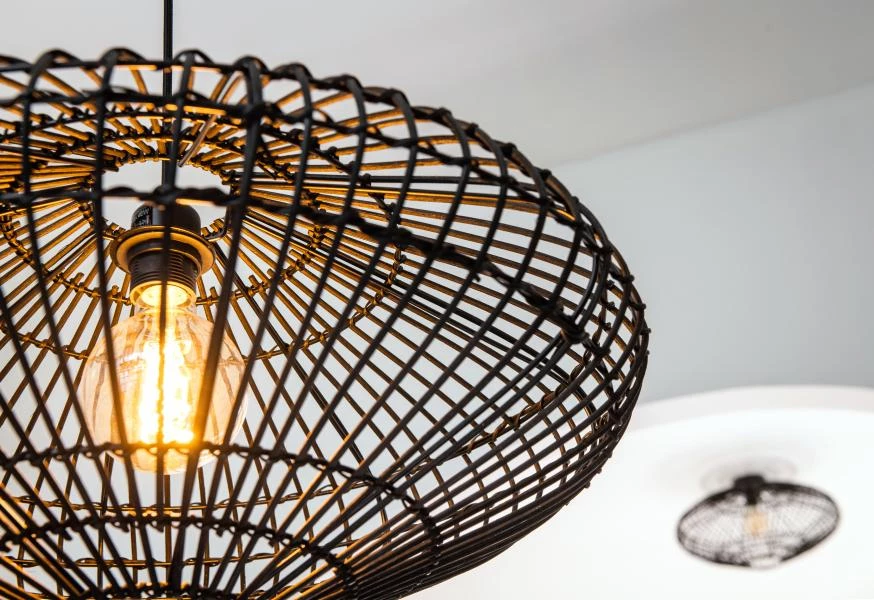 Lucide MAGALI - Pendant light - Ø 56 cm - 1xE27 - Black - atmosphere 3
